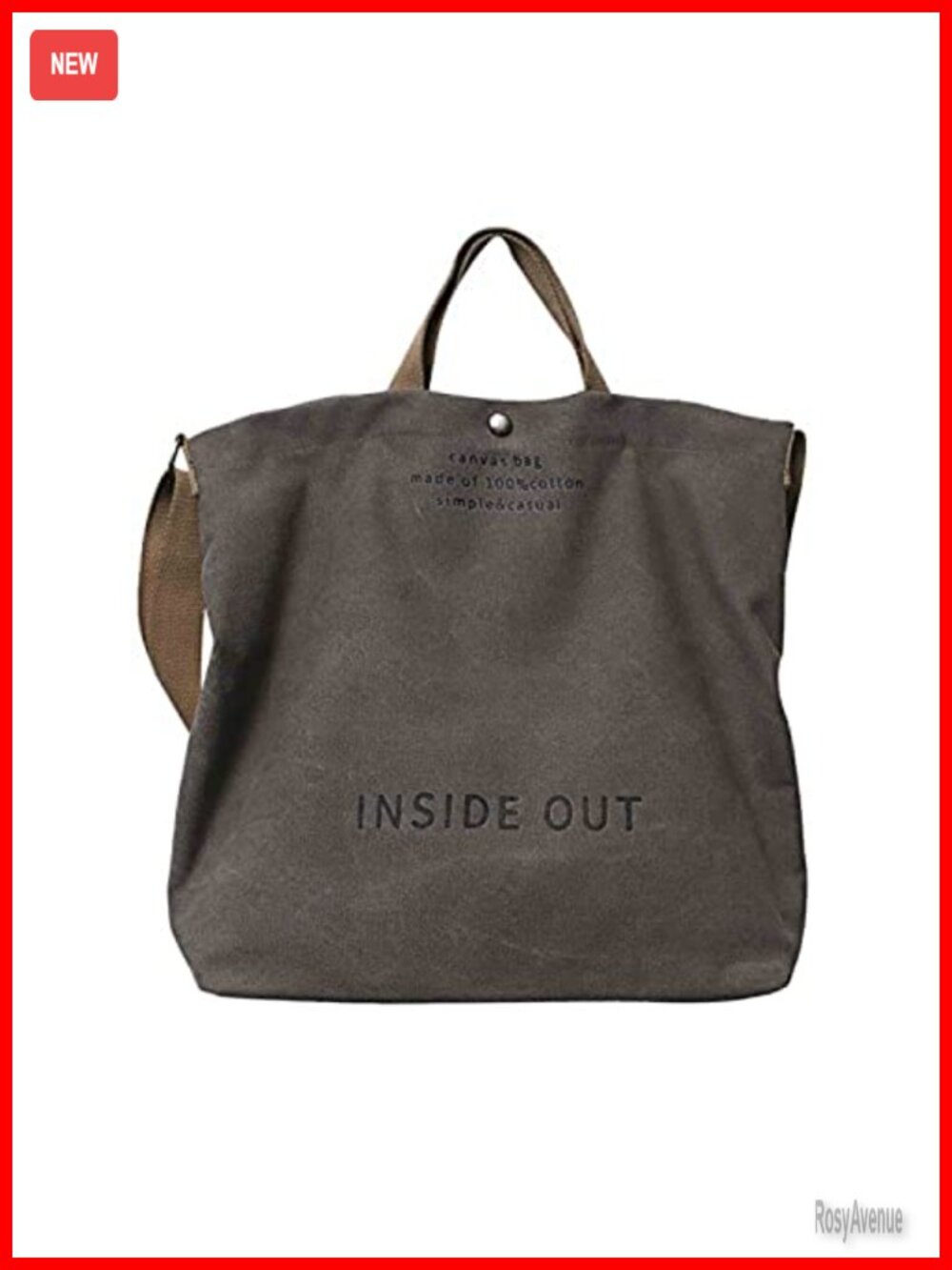 Large Canvas Tote Handbag Work Bag Crossbody Shoulder Hobo Vintage